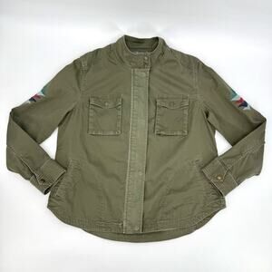 Natural Reflections Utility Jacket XL Olive Green Military Style Field Coat